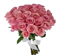 Bouquet 24 rosas na cor rosa